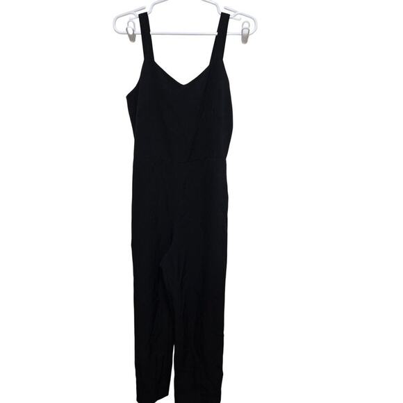 Everlane Black Sleeveless Wide Leg Jumpsuit Women’s Size 0 Minimalist Chic - Picture 1 of 8